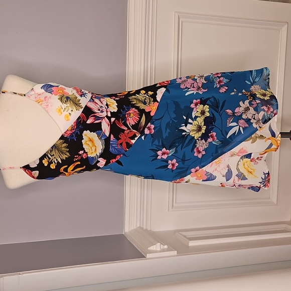 Guess Georgiana Wild Flora Print Chiffon Mini Dress - Picture 7 of 15